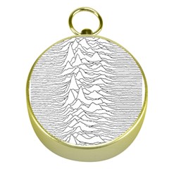 Joy Division Unknown Pleasures Gold Compasses by Wav3s