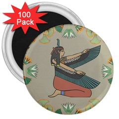 Egyptian Woman Wing 3  Magnets (100 Pack)