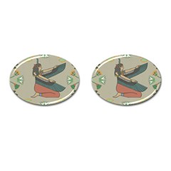 Egyptian Woman Wing Cufflinks (oval) by Wav3s