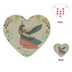 Egyptian Woman Wing Playing Cards Single Design (heart)