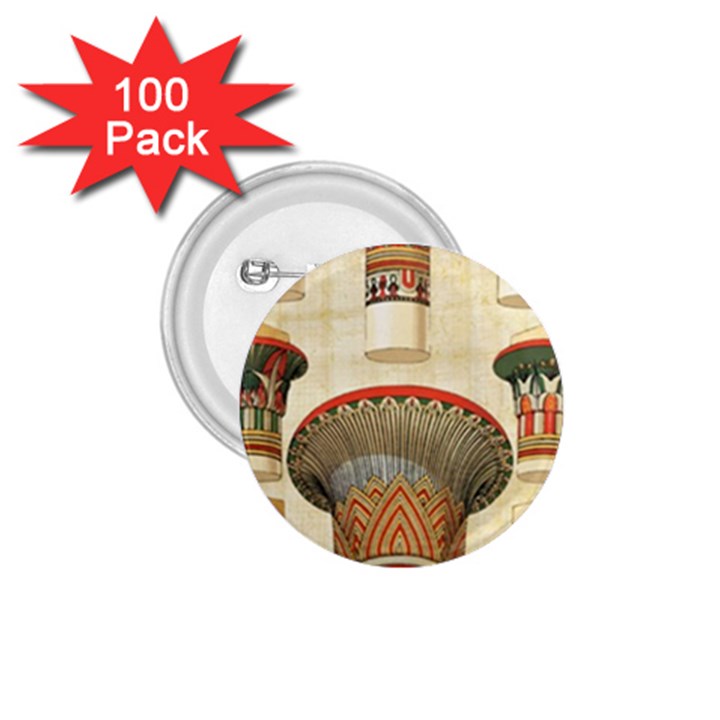 Egyptian architecture column 1.75  Buttons (100 pack) 