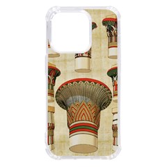 Egyptian Architecture Column Iphone 14 Pro Tpu Uv Print Case by Wav3s