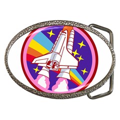 Badge-patch-pink-rainbow-rocket Belt Buckles