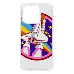 Badge-patch-pink-rainbow-rocket Iphone 14 Pro Tpu Uv Print Case by Wav3s