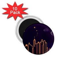 Skyscraper-town-urban-towers 1 75  Magnets (10 Pack)  by Wav3s