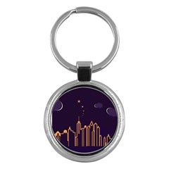 Skyscraper-town-urban-towers Key Chain (round)