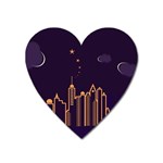 Skyscraper-town-urban-towers Heart Magnet Front