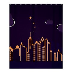 Skyscraper-town-urban-towers Shower Curtain 60  X 72  (medium)  by Wav3s