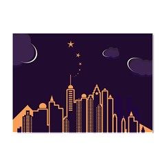 Skyscraper-town-urban-towers Crystal Sticker (a4) by Wav3s