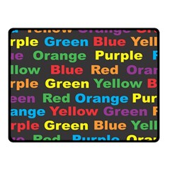 Red-yellow-blue-green-purple Fleece Blanket (small) by Wav3s