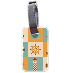 Nautical-elements-collection Luggage Tag (two Sides) by Wav3s