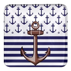 Anchor-background-design Square Glass Fridge Magnet (4 Pack) by Wav3s