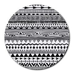 Boho-style-pattern Round Mousepad