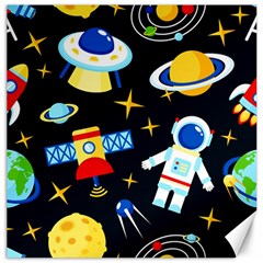 Space Seamless Pattern Canvas 16  X 16  by Wav3s