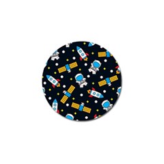 Seamless-adventure-space-vector-pattern-background Golf Ball Marker