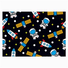 Seamless-adventure-space-vector-pattern-background Large Glasses Cloth (2 Sides)