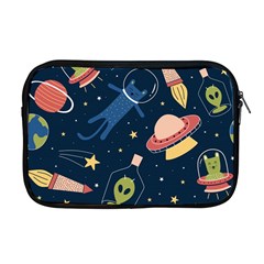 Seamless-pattern-with-funny-aliens-cat-galaxy Apple Macbook Pro 17  Zipper Case by Wav3s