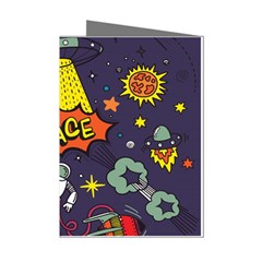 Vector Flat Space Design Background With Text Mini Greeting Cards (pkg Of 8) by Wav3s