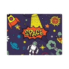 Vector Flat Space Design Background With Text Premium Plush Fleece Blanket (mini) by Wav3s