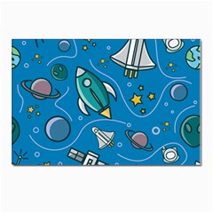 About-space-seamless-pattern Postcards 5  X 7  (pkg Of 10) by Wav3s