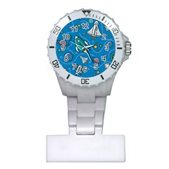 About-space-seamless-pattern Plastic Nurses Watch by Wav3s