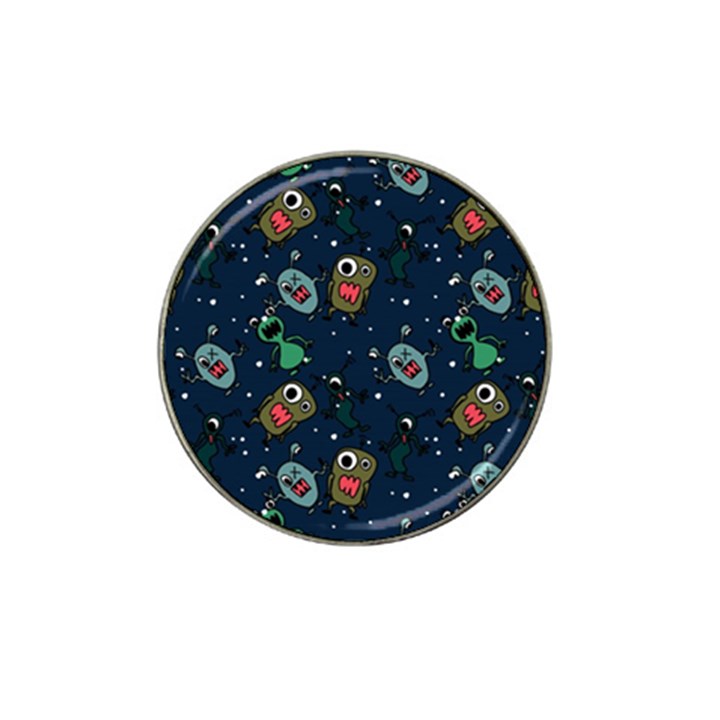 Monster-alien-pattern-seamless-background Hat Clip Ball Marker