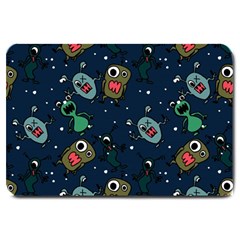 Monster-alien-pattern-seamless-background Large Doormat