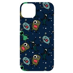 Monster-alien-pattern-seamless-background Iphone 14 Plus Black Uv Print Case by Wav3s