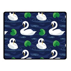 Swan-pattern-elegant-design Fleece Blanket (small) by Wav3s