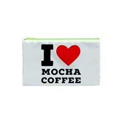 I Love Mocha Coffee Cosmetic Bag (xs) by ilovewhateva