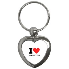 I Love Sauces Key Chain (heart) by ilovewhateva