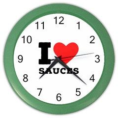 I Love Sauces Color Wall Clock by ilovewhateva