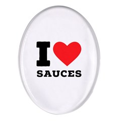 I Love Sauces Oval Glass Fridge Magnet (4 Pack) by ilovewhateva