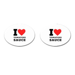 I Love Tomatoes Sauce Cufflinks (oval) by ilovewhateva