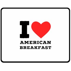 I Love American Breakfast Fleece Blanket (medium) by ilovewhateva