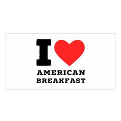I Love American Breakfast Satin Shawl 45  X 80  by ilovewhateva