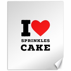 I Love Sprinkles Cake Canvas 11  X 14 