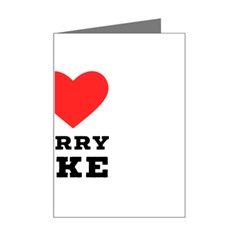 I Love Cherry Cake Mini Greeting Card by ilovewhateva