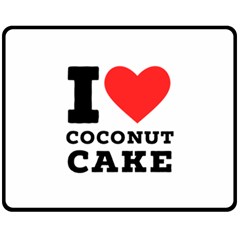 I Love Coconut Cake Fleece Blanket (medium) by ilovewhateva