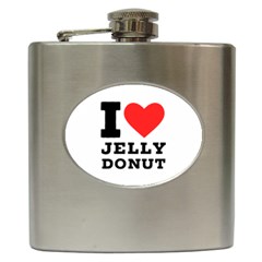 I Love Jelly Donut Hip Flask (6 Oz) by ilovewhateva