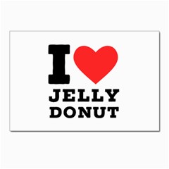 I Love Jelly Donut Postcard 4 x 6  (pkg Of 10) by ilovewhateva