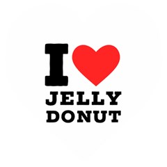 I Love Jelly Donut Wooden Puzzle Heart by ilovewhateva