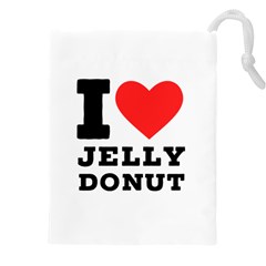 I Love Jelly Donut Drawstring Pouch (4xl) by ilovewhateva