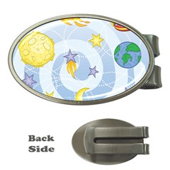 Science Fiction Outer Space Money Clips (oval)  by Ndabl3x