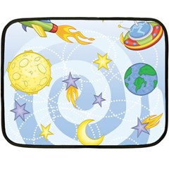 Science Fiction Outer Space Fleece Blanket (mini) by Ndabl3x