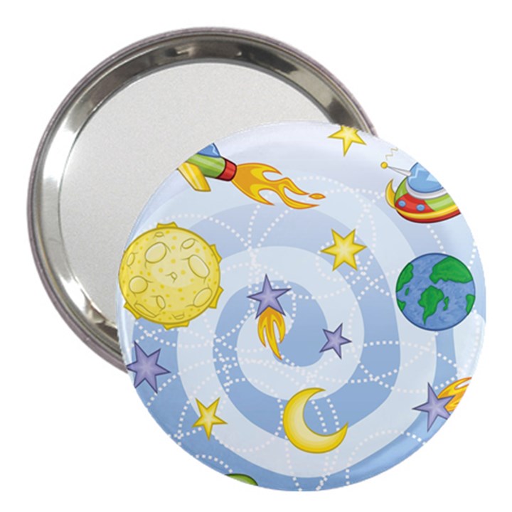 Science Fiction Outer Space 3  Handbag Mirrors