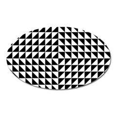 Optical Illusion Black Oval Magnet by Ndabl3x