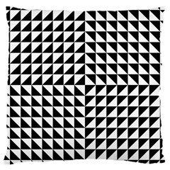 Optical Illusion Black Large Cushion Case (one Side) by Ndabl3x