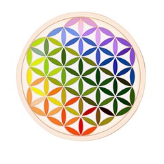 Mandala Rainbow Colorful Mini Round Pill Box by Ndabl3x