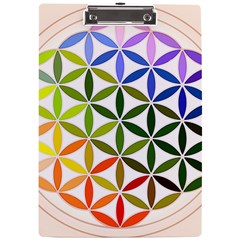 Mandala Rainbow Colorful A4 Acrylic Clipboard